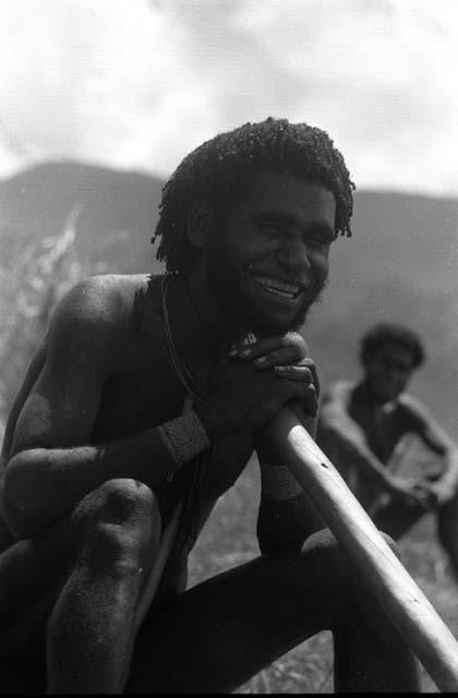 Samuel Putnam negatives, New Guinea; portrait of a man seated