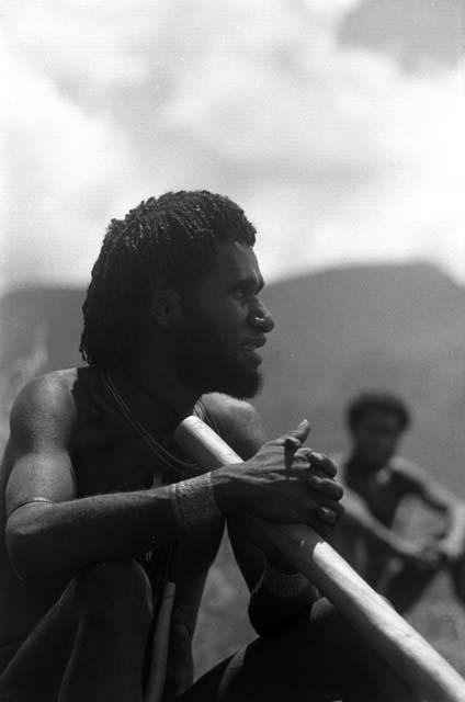 Samuel Putnam negatives, New Guinea; portrait of a man seated