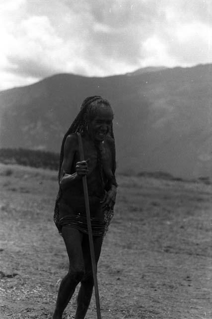 Samuel Putnam negatives, New Guinea; woman standing in a field