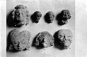 Pottery heads. Cast in moulds