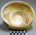 Part of Sikyatki polychrome pottery bowl