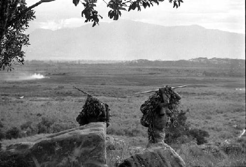 Samuel Putnam negatives, New Guinea; on the Anelerak; women walking up towards their sili