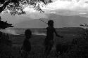 Samuel Putnam negatives, New Guinea; 2 little girls herding pigs