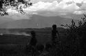 Samuel Putnam negatives, New Guinea; 2 little girls herding pigs