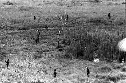 Samuel Putnam negatives, New Guinea; men fighting in the area of the brook that runs between the Warabara and the Siobara