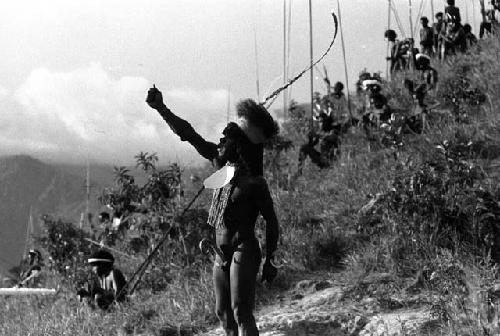 Samuel Putnam negatives, New Guinea; Teku yelling insults at the enemy