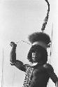 Samuel Putnam negatives, New Guinea; Teku pretending to spear someone