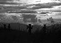 Samuel Putnam negatives, New Guinea; men running along the Warabara