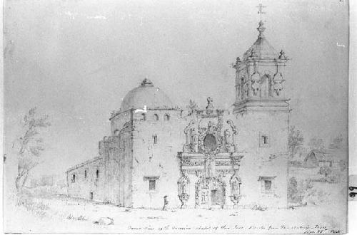 Drawing of the Mission Chapel of San Jose