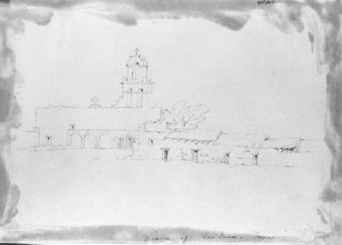 Drawing: "Mission of San Juan, Texas"