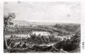 Print of people sitting on a rock, with the Minnesota River valley in the background