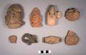 Pottery body effigy -- 16 fragments