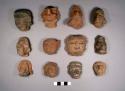 26 pottery human face effigies