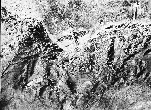 Aerial photograph of Awatovi excavations