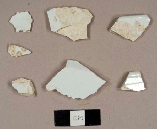 Ironstone sherds, including two rim sherds to a possible charger