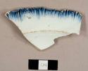 Blue feathered-edged pearlware plate rim sherd