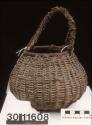 Vegetable bast fiber egg  basket with handle. native name: urura