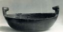 Wooden bowl - from Mahican tribe with two animal heads on sides