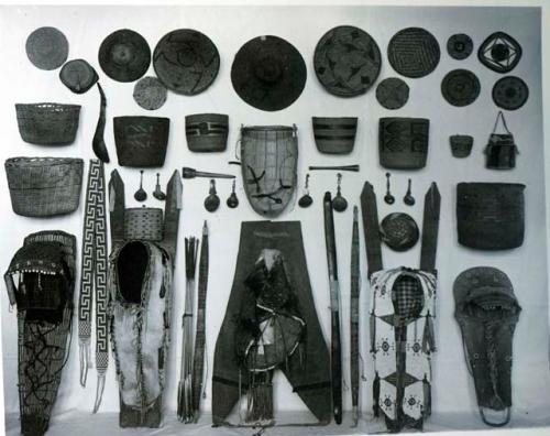 Baskets and baby carriers from the collection of H. S. Deishes of Kutztown, Penn