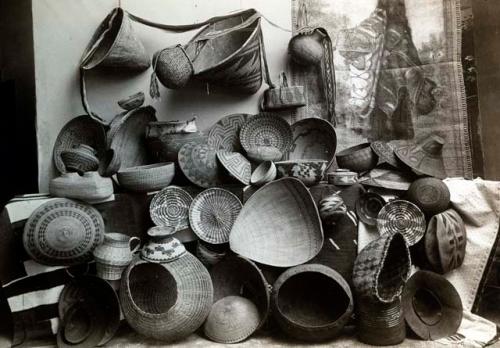 Collection of Indian coras or baskets
