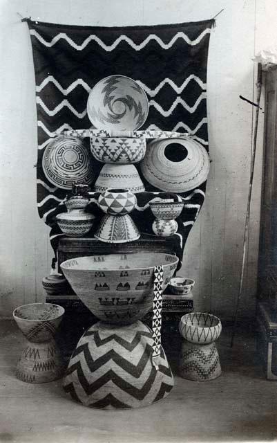 Collection of western America Indian baskets