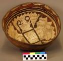 Early modern Hopi polychrome pottery bowl - large
