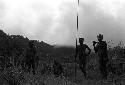 Samuel Putnam negatives, New Guinea; Polik; Alugu and 2 other men standing on the Amelerak