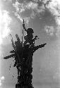 Samuel Putnam negatives, New Guinea; man in kaio