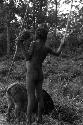 Samuel Putnam negatives, New Guinea; boy herding pigs