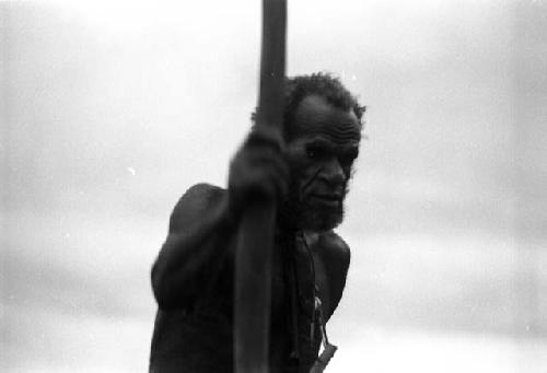 Samuel Putnam negatives, New Guinea; Alugu working in his garden