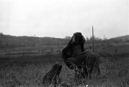 Samuel Putnam negatives, New Guinea; 3 women out in the field