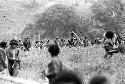 Samuel Putnam negatives, New Guinea; on the Tokolik; enormous army of Wittaia charging towards the WW