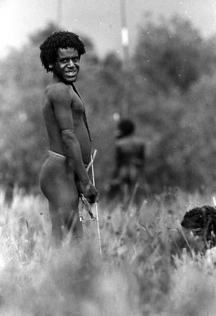 Samuel Putnam negatives, New Guinea; Woluklek smiling on the Tokolik