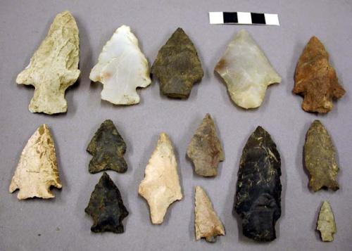 Chipped stone projectile points