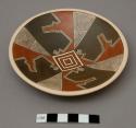 Jeddito yellow ware reproduction bowl, reproduced from sherds found at Homolovi National Monument; signed Blanca Quezada