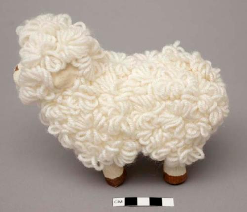 Folk art ewe figurine