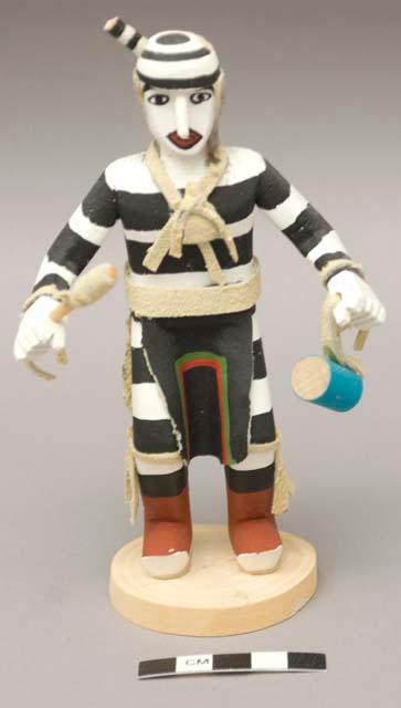 Hano clown, standing; signed N Y