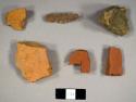 Brick fragments, including some handmade fragments