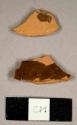 Lead glazed red earthenware sherds