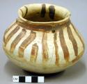 San bernardo black on yellow pottery small jar