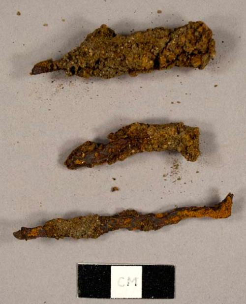 Nails and nail fragments, including some hand wrought