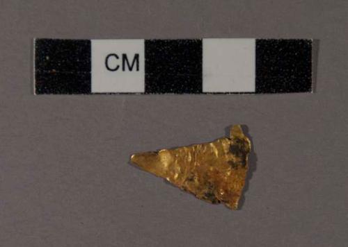 Gold ornament in shape of projectile point