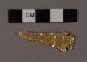 Gold ornament in shape of projectile point