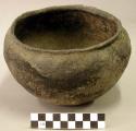 Ceramic complete vessel, bowl, flared lip, plain
