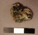 Mineral nodule. irregular block. copper carbonate. 2.0 x 1.8 cm.