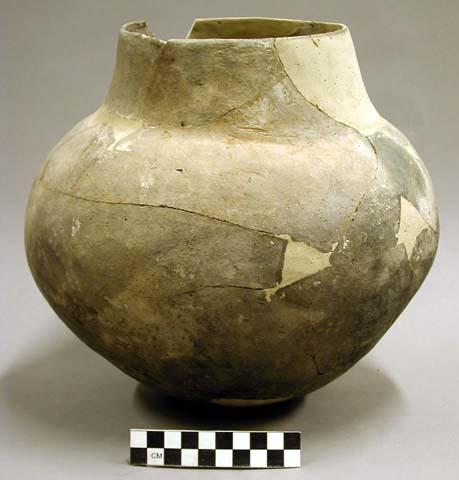 Undecorated pottery jar