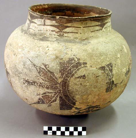 Early modern Hopi polychrome pottery large jar