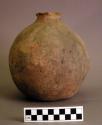 Large small-mouthed pottery jar - plain