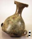 Pottery vase, black, titicaca type