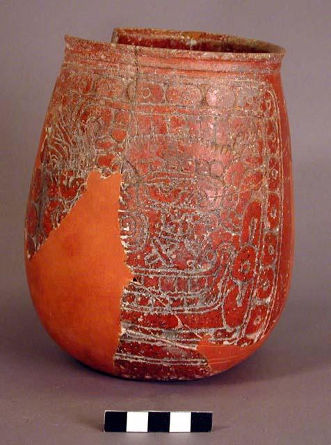 Fragmentary engraved vase